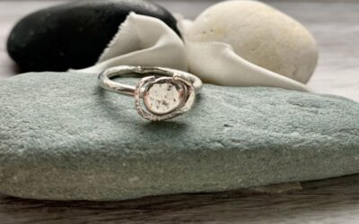 Fused Silver Nugget Ring