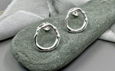 Handmade Organic Circle Earrings