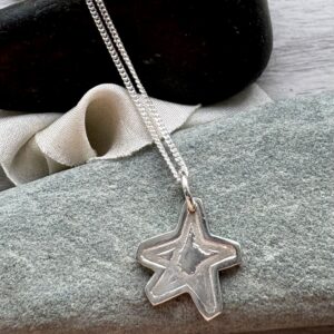 recycled silver 2Wish Star necklace